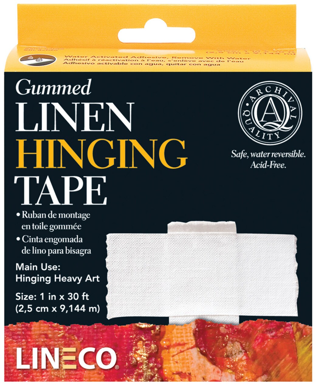 Lineco/University Products Gummed Linen Hinging Tape, 1" x 30 ft.